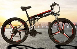 Generic Bike Electric Folding Mountain Bike for Adult, 26 Inch, 48V10AH Ebike Foldable, Black, Powerful