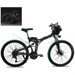 Amantiy Folding Electric Mountain Bike Electric Mountain Bike, 26'' Electric Folding Mountain Bike with Removable Large Capacity 48V 13AH Lithium-Ion Battery 350W Motor Electric Bike Premium Full Suspension E-Bike 21 Speed Gear Electric Po
