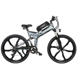 SYLTL Folding Electric Mountain Bike Electric Mountain Bike 26 Inch Off-Road Folding E-bike with Removable 48V Lithium-Ion Battery Mountain Cycling Bicycle 24 Speed