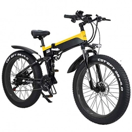 Amantiy Bike Electric Mountain Bike, Electric Mountain Bike 26" Folding Electric Bike 48V 500W 12.8AH Hidden Battery Design with LCD Display Suitable 21 Speed Gear and Three Working Modes Electric Powerful Bicycle