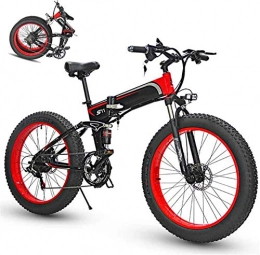 Clothes Bike Electric Mountain Bike, Folding Electric Bike for Adults, 26" Mountain Bicycle / Commute Ebike with 350W Motor, E-Bike Fat Tire Double Disc Brakes LED Light Professional 7 Speed Transmission Gears , Bicy