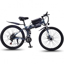 Amantiy Folding Electric Mountain Bike Electric Mountain Bike, Mountain Bike 36V 10AH E Bike Foldable 26 Inches Fashion 21 Speed Powerful Hybrid Bike Stable Performance Damping MTB Low Energy Consumption Double Disc Brake Electric Bikes El