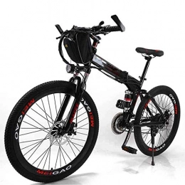 Fangfang Bike Electric Powerful Bicycle Folding Electric Bikes for Adults 26 In with 36V Removable Large Capacity 8Ah Lithium-Ion Battery Mountain E-Bike 21 Speed Lightweight Bicycle for Unisex Electric Mountain Bi