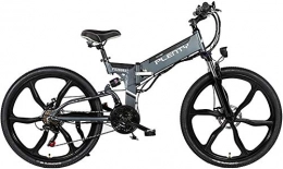 WJSWD Folding Electric Mountain Bike Electric Snow Bike, Electric Bikes for Adults 26" Folding Electric Bike 3-Mode 21-Speed Mountain Ebike with 350W Motor And LCD Meter Folding E-Bike MAX 24Mph Load Bearing 300Lb Easy To Travel Lithium