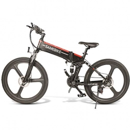 Enegitech Bike Enegitech LO26 Electric Mountain Bike for SAMEBIKE, Folding Ebike 350W 48V 10AH 21 Speed Magnesium Alloy Rim for Adult, Black