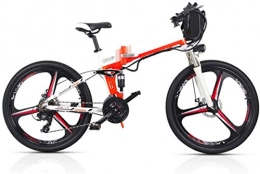 Fangfang Folding Electric Mountain Bike Fangfang Electric Bikes, Folding Electric Mountain Bike, 350W Motor 26''Commute Traveling Adult Electric Bicycle 48V Removable Battery Optional Dual Battery Style Up To 180KM Battery Life, E-Bike