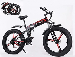 STAREACH Bike Fat Tyre Full Suspension Folding Electric Mountain Bike, 26 Inch, 48V E-bike, Removable Battery, UK 3 days delivery