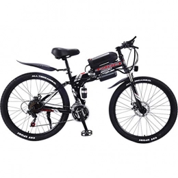 FFF-HAT Folding Electric Mountain Bike FFF-HAT Foldable Electric Bicycle, Adult Electric Mountain Bike, 26 Portable Lithium Battery Detachable Bicycle, Professional 21 / 27 Shift, Multiple Colors Available (36V13Ah350W)