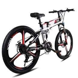 FJNS Folding Electric Mountain Bike FJNS Electric Mountain Bike Upgraded, 500W 26'' Electric Bicycle with Removable 48V / 12.5 AH Lithium-Ion Battery for Adults, 21 speed 7gear Transmiss ion, speed 33KM / H