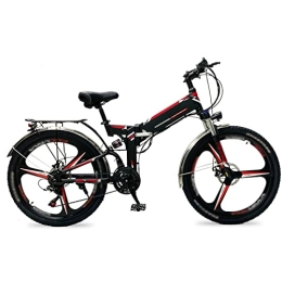 FMOPQ Folding Electric Mountain Bike FMOPQ Electric BicycleMountain Snow Beach Electric Bicycle for Adult 500W Electric Bike 26 inch Tire Foldable 18 mph high Speed 48V Lithium Battery E-Bike (Color : Black red) (3)