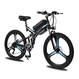 FMOPQ Bike FMOPQ Men / Women Foldable 26 Inch Electric Bike 350W 10Ah 36V Lithium Battery Auxiliary Electric Bike Multi-Mode Electric Mountain Bicycle (Color : Gray) (Blue)