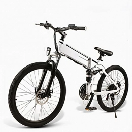 LWL Bike Foldable Electric Bike 48V Motor 500W 21 Speed E Bike 30km / h Electric Bicycle 10Ah Battery 26 Inch Tire MTB Bike (Size : Black LO26 NEW)