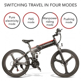 Folding Electric Bicycle 350W 10Ah/48V Lithium Battery City Motor Electric Bike with 26 Tire