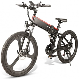 LIU Bike Folding Electric Bike 26inch Electric Mountain Bike Foldable Commuter E-Bike, Electric Bicycle with 500W Motor|48V / 10. 4Ah Lithium Battery| Aluminum Frame | 21- Speed Gears