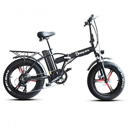 Shengmilo Folding Electric Mountain Bike Folding Electric Bike 500W 48V 15Ah 20Inch SHIMANO 7 Speed 2020 Electric Fat Tire City Bicycle with LCD Display, Lithium Battery and Integrated Wheel for Adults(Black)