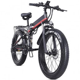 MJYK Folding Electric Mountain Bike Folding Electric Bike for Adults, Portable Easy to Store, LED Display Electric Bicycle Commute E-bike 1000W Motor, 12.8Ah Battery, 40km / h Max speed, 230Kg Max load, A