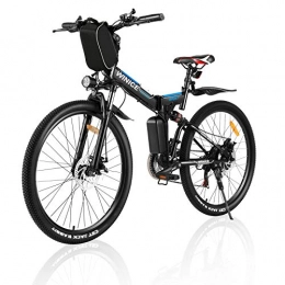 Vivi Folding Electric Mountain Bike Folding Electric Bike For Adults, VIVI Folding Electric Mountain Bicycle 26 inch E-bike 250W Motor Professional SHIMANO 21 Speed Gears with Removable36V 8Ah Lithium-Ion Battery