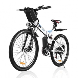 Vivi Folding Electric Mountain Bike Folding Electric Bike For Adults, VIVI Folding Electric Mountain Bicycle 26 inch E-bike 350W Motor Professional SHIMANO 21 Speed Gears with Removable36V 8Ah Lithium-Ion Battery
