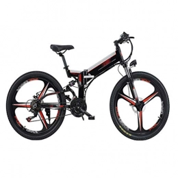 FZYE Folding Electric Mountain Bike FZYE 26 in Electric Bikes 48V / 12Ah lithium battery Power saving, shock absorber LED display control instrument Bicycle Outdoor Cycling Travel, Black