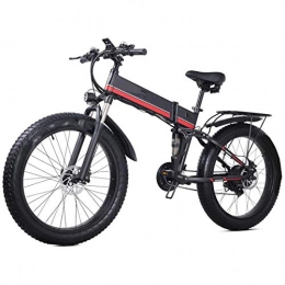 FZYE Folding Electric Mountain Bike FZYE 26 in Folding Electric Bikes 1000W 48V / 12.8Ah Mountain Bike, Snowmobile Headlights LED Display Outdoor Cycling Travel Work Out, Red