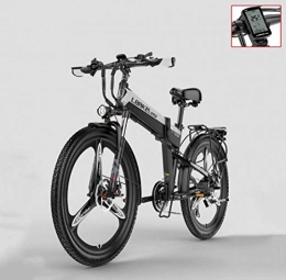 GASLIKE Bike GASLIKE Adult 26 Inch Electric Mountain Bike, 48V Lithium Battery Electric Bicycle, With anti-theft alarm / fixed-speed cruise / 5-gear assist, B, 10.4AH