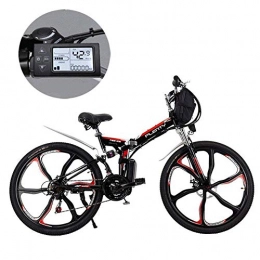 GFF Folding Electric Mountain Bike GFF Electric mountain bikes 24 26 inch 21-speed lithium battery Mountain Electric folding bike with hanging bag Three riding modes Suitable for men and women