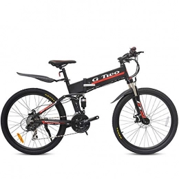GG Folding Electric Mountain Bike GG 26" Foldable Electric Mountain Assisted Bicycle Easy Carry Bike, 36V / 48V, 7.8Ah / 8.7Ah Lithuim Battery, 250W / 350W Brushless Power, 21 / 27Speeds(Black SW, 21S 250W 36V7.8Ah)