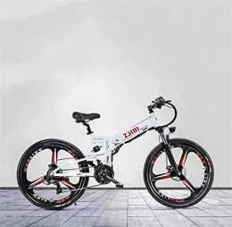 GMZTT Bike GMZTT Unisex Bicycle Adult Foldable Electric Mountain Bicycle, 48V Lithium Battery, Aluminum Alloy Multi-Link Suspension, 26 Inch Magnesium Alloy Wheels (Color : A)