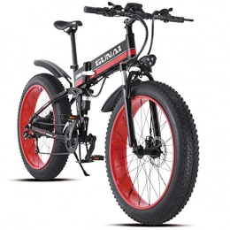 GUNAI Bike GUNAI 26 Inches Electric Snow Bike 1000W 48V Folding Fat Tire Mountain Bike MTB 21 Speed E-bike Pedal Assist Hydraulic Disc Brake