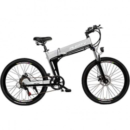 HAOYF Bike HAOYF Electric Bike, 350W Folding Mountain E-Bike, 48V * 12.8Ah Removable Li-Battery, Shimano 7-Speed E-Bike for Outdoor Cycling Work Out, Gray, 26