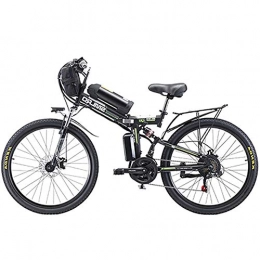 HAOYF Folding Electric Mountain Bike HAOYF Electric Bikes for Adult, 26" 350 / 500W 48V 20AH Removable Lithium-Ion Battery Bicycle Ebike, Mens Foldable Mountain Bike, for Outdoor Cycling Work Out, Black, 350W