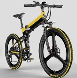 HHHKKK Folding Electric Mountain Bike HHHKKK Folding Bikes Electric Bicycles for Adults, 400W Aluminum Alloy Ebike Bicycle Removable 48V / 26 inch Lithium-Ion Battery Mountain Bike / Commute Ebike, Men and Women General