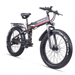 HOME-MJJ Folding Electric Mountain Bike HOME-MJJ Folding Electric Bike For Adults 26" Electric Bicycle / Commute Ebike With 1000W Motor 48V 12.8Ah Battery Professional 21 Speed Transmission Gears (Color : Red, Size : 48V-12.8Ah)