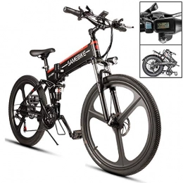HSART Bike HSART 350W Foldable E-Bike for Adult Electric Mountain Bike 48V 10AH Lithium-Ion Battery 21 Speed Electric Mountain Bicycle(Black)
