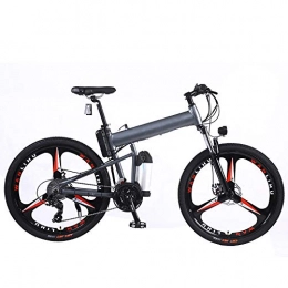 HXwsa Folding Electric Mountain Bike HXwsa Electric Mountain Bike, 250W 26'' Electric Bicycle with Removable 48V 14Ah Lithium-Ion Battery for Adults, 21 Speed Shifter Electric Bicycle, Disc Brake Three Working Modes