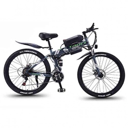 Hyuhome Bike Hyuhome Electric Mountain Bikes for Adults, Foldable MTB Ebikes for Men Women Ladies, 360W 36V 8 / 10 / 13AH All Terrain 26" Mountain Bike / Commute Ebike, gray spoke wheel, 8AH