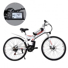JFSKD Folding Electric Mountain Bike JFSKD Electric Mountain Bikes, 24 / 26 Inch 8Ah / 384W Removable Lithium Battery Electric Folding Bicycle with Kettle Three Riding Modes, Suitable for Men And Women, B, 26 inch