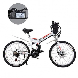 JFSKD Folding Electric Mountain Bike JFSKD Electric Mountain Bikes, 24 Inch Removable Lithium Battery Mountain Electric Folding Bicycle with Hanging Bag Three Riding Modes Suitable for Men And Women, B, 8ah / 384Wh