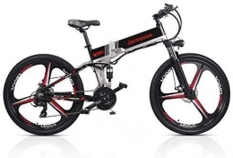 JINHH Bike JINHH Adults 21 Speed Folding Bicycle 48V*350W 26 inch Electric Mountain Bike Dual Suspension With LCD Display 5 Pedal Assist