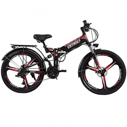 KaiLangDe Folding Electric Mountain Bike KaiLangDe 26-inch Adult Foldable Electric Mountain Bike, Oil Brake / smart LCD Screen GPS Anti-theft Positioning System, 27 Speed Allows You to Cross-country and Commute