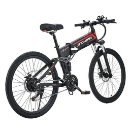 Kinsella Bike Kinsella JINGHMA R3 26-inch electric mountain bike, Shimano 7-speed, dual electric braking system, 48V 12.8Ah lithium battery, full suspension electric bicycle. (black)