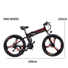 Knewss Bike Knewss Electric bicycle mountain electric bicycle 48V 350W adult folding mountain bike 21 speed electric bicycle off-road-Black / one wheel 48V / 12.8ah