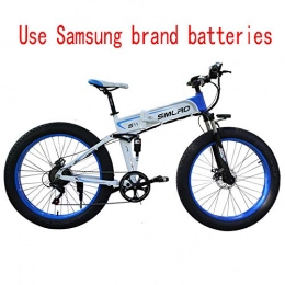 Knewss Folding Electric Mountain Bike Knewss Focus on Life 26 Inch Aluminum alloy Full Suspension Folding Frame Electric Bike Mountain E Bike-48V 14A 800W