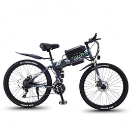 Knewss Bike Knewss Lithium battery bicycle 26 inch 21 speed long endurance assist mountain bike 36V electric folding bicycle-Gray spoke wheel 13AH