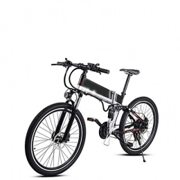 KT Mall Folding Electric Mountain Bike KT Mall Electric Mountain Bike 48v and 500w Assist Electric Bicycle Beach Snow Bike for Adults Aluminum Electric Scooter 8 Speed Gear E-bike with Removable 48v 10.4a Lithium Battery, Black