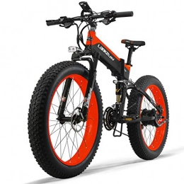 LANKELEISI Bike LANKELEISI T750 Fat tire Folding Electric Road Bike Mountain ebike with Panasonic 10ah / 48V Lithium Battery 1000W / 48V brushless Motor