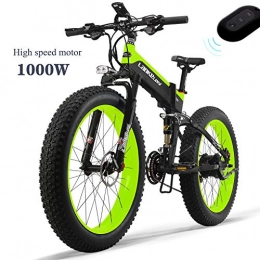 LANKELEISI Folding Electric Mountain Bike LANKELEISI XT750PLUS 48V 14.5AH 1000W engine new all-round electric bike 26 '' 4.0 wholesale tire electric bike 27-speed snow mountain folding electric bike adult female / male with anti-theft device