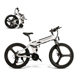 LCLLXB Bike LCLLXB SIMEBIKE Electric Bikes for Adult, Magnesium Alloy Ebikes Bicycles All Terrain, 26" 36V 350W Removable Lithium-Ion Battery Mountain Ebike for Adult, white