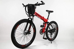 LCPP Folding Electric Mountain Bike LCPP 26'' Electric Mountain Bike Folding 21-Speed Hybrid Electric Bicycle 36V8.10.12.16.20AH Lithium / Central Controller High-Speed Brushless Motor, 36V10AH / 40KM