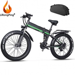 LiRongPing Folding Electric Mountain Bike LiRongPing Foldable Electric Mountain Bike, Removable 48v / 12.8ah Lithium Battery-Range Of Mileage 30-90km, 26-Inch Electric Bicycle Bikes Commute Ebike